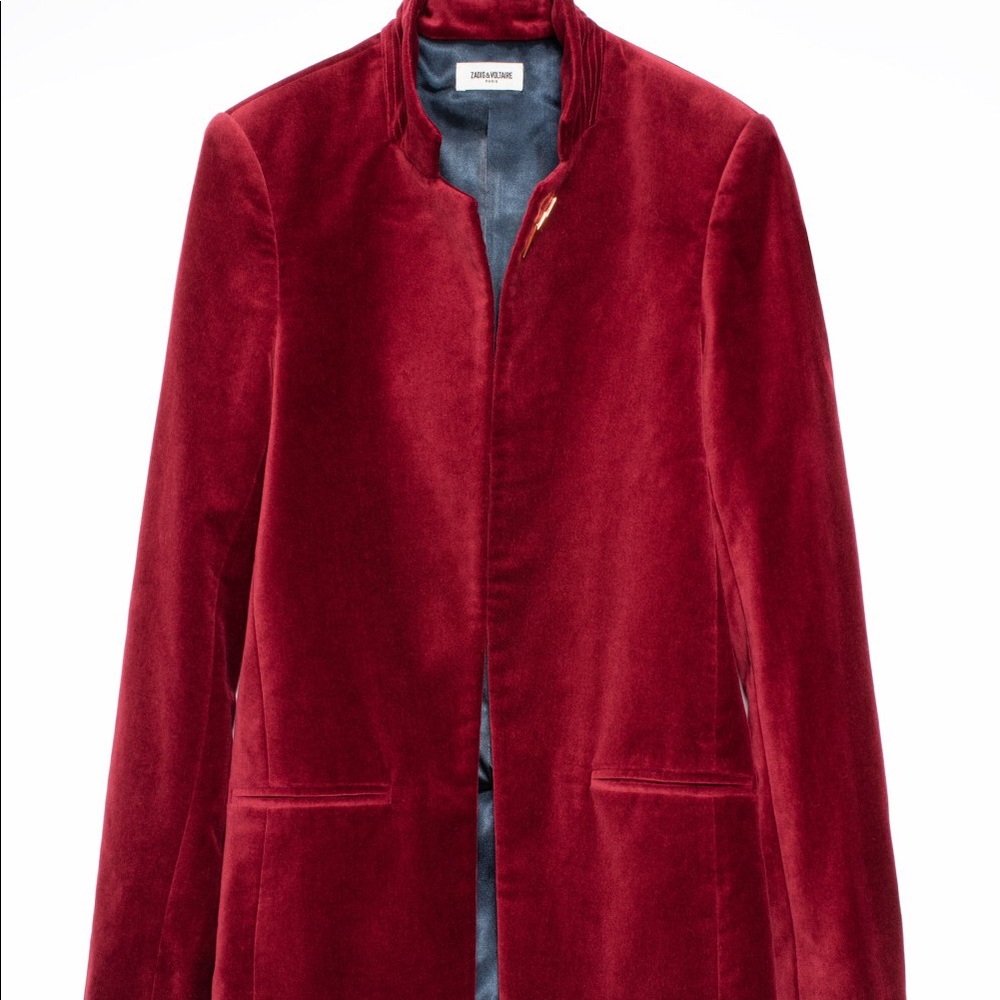 ZADIG & VOLTAIRE VOLLY VELOURS BLAZER - Picture 3 of 8